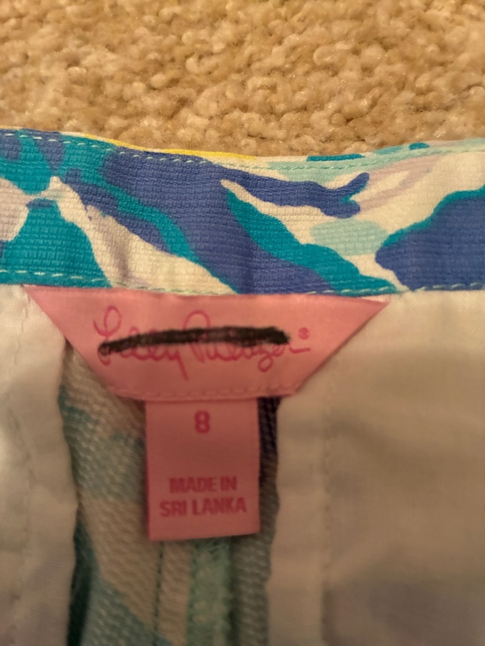 Lilly Pulitzer Magnolia Scalloped Shorts Ylang Ylang Love size 8 - Picture 5 of 7